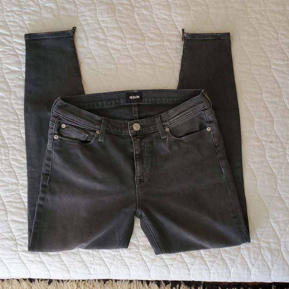 Hudson Nico Skinny Jeans w Ankle Zipper
